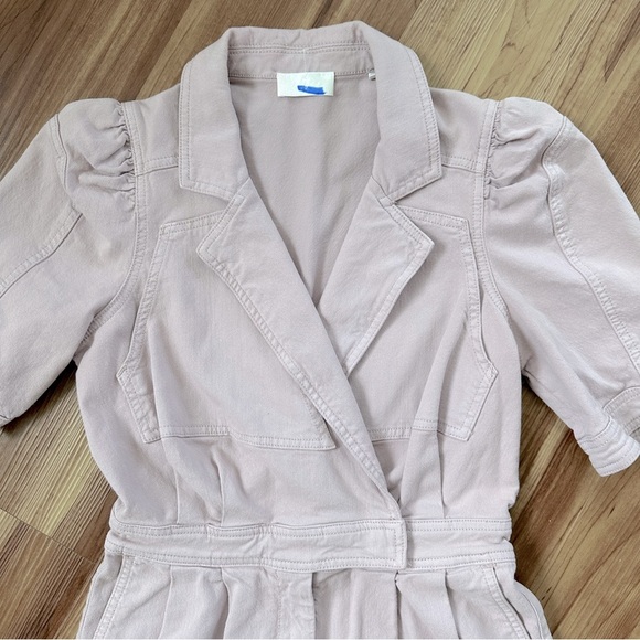 7 FOR ALL MANKIND Seamed Romper in Soft Lavender Pink Purple Sz. Small - Picture 13 of 15